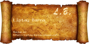 Liptay Barna névjegykártya